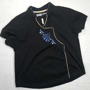 jamie sadock Golf Shirt Mandarin Collar Black